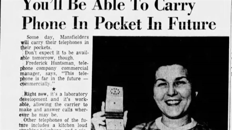 مقال صحفي يتنبأ بالهاتف