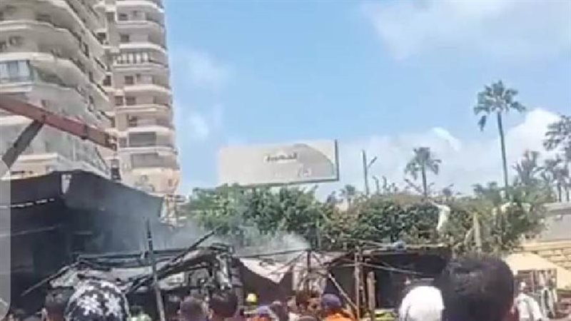 حريق بسوق المندره
