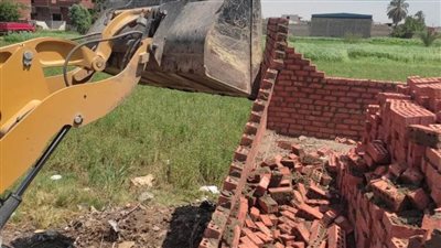 إزالة 29 حالة تعدٍ بالبناء المخالف على الأرض الزراعية بـ