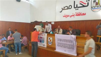 قرعة علنية لاختيار محلات معرض شباب مصر ببني سويف بعد إعادة إنشائه