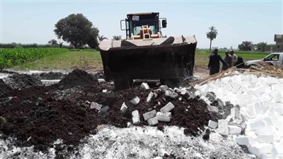 إزالة 42 حالة تعد بالبناء المخالف في 4 مراكز بالمنيا