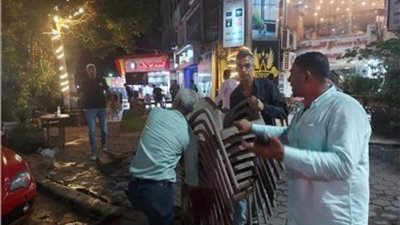 محافظة القاهرة: أحياء المنطقة الجنوبية تواصل رفع الإشغالات من الشوارع