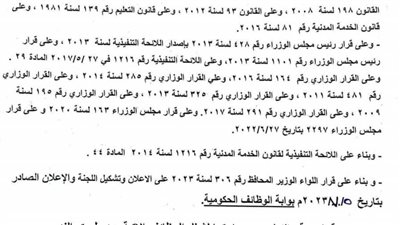 تعرّف على الوظائف الشاغرة بتعليم المنيا 