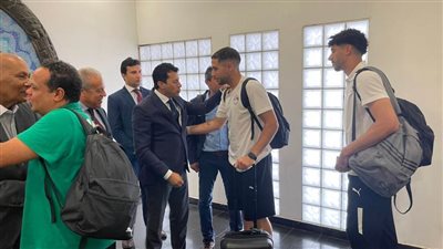 وزير الرياضة يستقبل منتخبنا الأولمبي بعد العودة من المغرب والتأهل لأولمبياد باريس