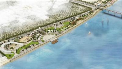 الداودى يستعرض تصميم كورنيش النيل الشرقى الجديد بمدينة قنا