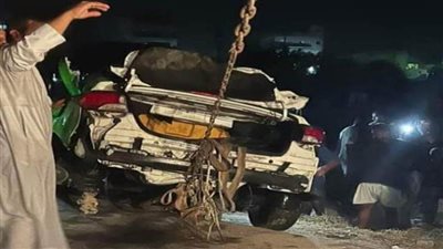 العناية الإلهية تنقذ فتاة أعلن وفاتها في حادث انقلاب سيارة زفة بكفر صقر بالشرقية