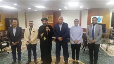 محافظ الوادي الجديد يلتقي وفد المكتب الفني لقداسة البابا تواضروس الثاني