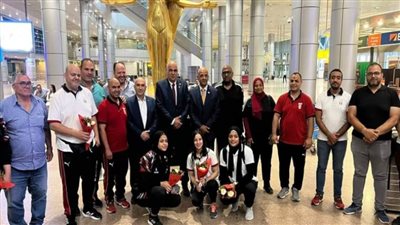 بعثة مصر تعود للقاهرة بعد المشاركة بدورة الألعاب العربية بالجزائر