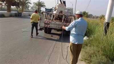 المنيا.. حملة لصيانة أعمدة وكشافات الإنارة وتمهيد وتسوية الطرق 