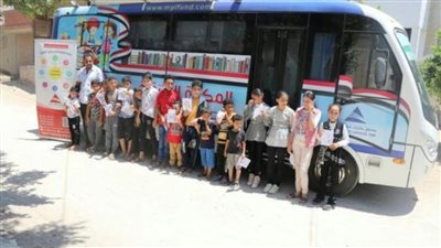 زيارة أتوبيس المكتبة المتنقلة لقرى الشرقية