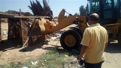 إزالة ٢١ حالة تعدٍّ على أراضي أملاك الدولة بمركز ومدينة الإسماعيلية