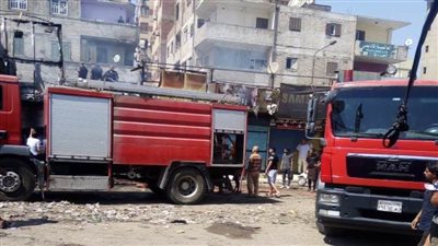 السيطرة على حريق شب في 4 باكيات بشبرا الخيمة