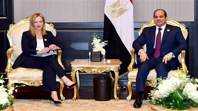 رئيسة وزراء إيطاليا تشيد بالاتصالات والتنسيق المتواصل مع الرئيس السيسي