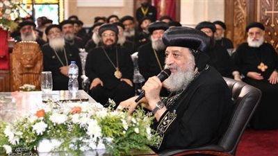 البابا تواضروس يلقى عظته الأسبوعية من مركز لوجوس بوادي النطرون