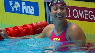 فريدة عثمان تحتل المركز الرابع في نهائي 50 متر فراشة ببطولة العالم للسباحة