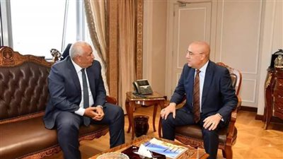 لمتابعة موقف المشروعات المختلفة.. وزير الإسكان يلتقي محافظ الوادي الجديد  