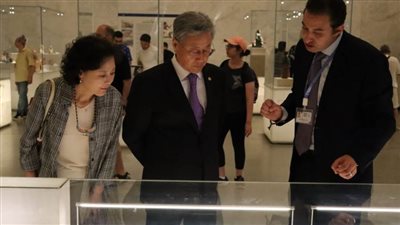  سفير كوريا الجنوبية بالقاهرة يزور المتحف القومي للحضارة المصرية