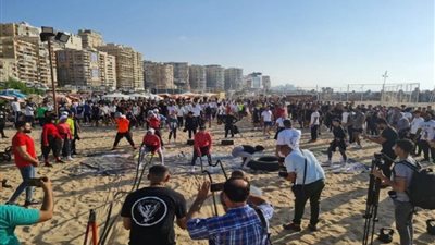 مديرية الشباب والرياضة بالإسكندرية تنظم أكبر فعالية للياقة البدنية بشواطئ الثغر