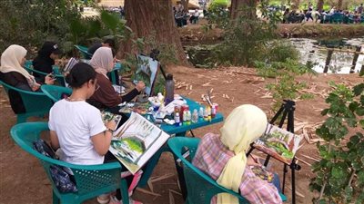 اعمال تشكيلية متنوعة في المعرض السنوي لمواهب دار الأوبرا بصلاح طاهر