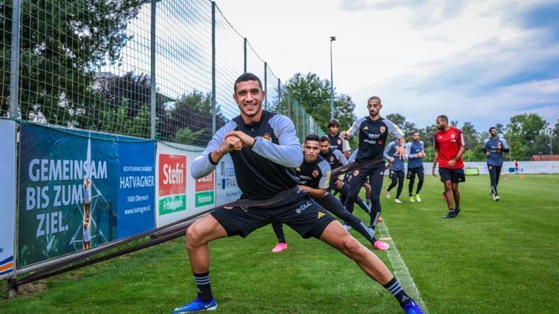 جانب من مران الأهلي