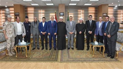 لتهنئته بالعيد القومي.. محافظ الشرقية يستقبل وزراء الشباب والأوقاف والري ومفتي الجمهورية