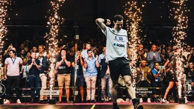 علي فرج يتوج ببطولة باريس الدولية للإسكواش