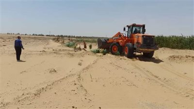 إزالة تعديات في المهد على أملاك الدولة بقرى جناح في الوادي الجديد