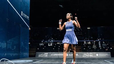 بطلة وادى دجلة هانيا الحمامي تصل للمباراة الختامية لبطولة قطر للإسكواش