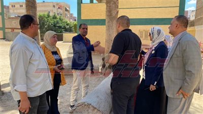 متابعة حالة المرافق العامة بمدارس كفر الشيخ