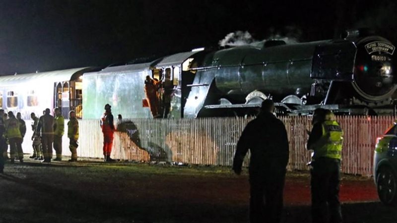 اصطدم قطار بخاري