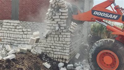 إزالة 240 حالة تعد على الأرض الزراعية وأملاك الدولة بمراكز المنيا