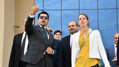 صبحي وحسني يكرمان وزير الشباب والرياضة اللبناني وممثلي الوكالة الدولية لمكافحة المنشطات 