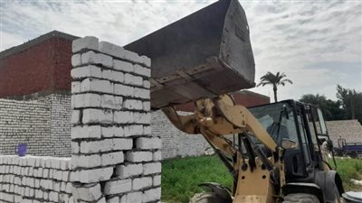 إزالة 118 حالة تعد بالبناء المخالف على الأرض الزراعية بـ6 مراكز بالمنيا