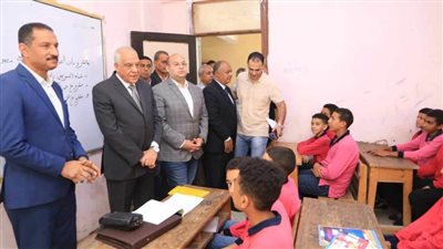 محافظ الجيزة يتفقد مدارس الحوامدية وأبو النمرس والبدرشين للوقوف علي انتظام العملية التعليمية