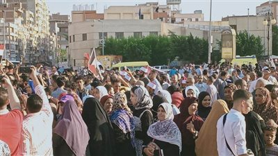 غزة فى القلب.. آلاف البحاروة فى مسيرات حاشدة لدعم الشعب الفلسطينيى