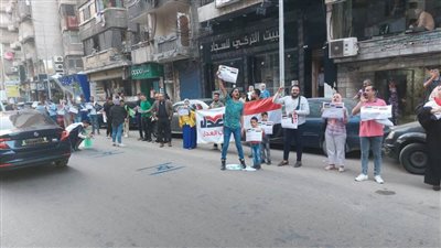 مظاهرة لحزب العدل بالإسكندرية ضد الانتهاكات الإسرائيلية