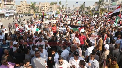 عاجل.. آلاف المواطنين بكفر الشيخ يخرجون في مظاهرات حاشدة للتضامن مع الفلسطينيين