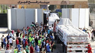 الهلال الأحمر المصري: إدخال 15 شاحنة من المساعدات الإنسانية إلي قطاع غزة