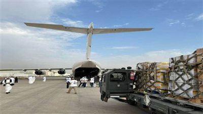 الطائرة الأولى الإغاثية من الجسر الجوي الكويتي تتوجه للعريش لإيصالها لغزة