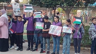 وقفات لطلاب مدارس المنوفية تضامنًا مع القضية الفلسطينية وأحداث غزة..( صور)