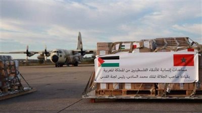 وصول طائرتين مغربيتين إلى مطار العريش محملتين بمساعدات للفلسطينيين