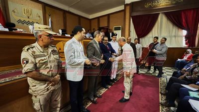 تكريم عدد من معاوني رئيس مدينة بيلا بكفر الشيخ 