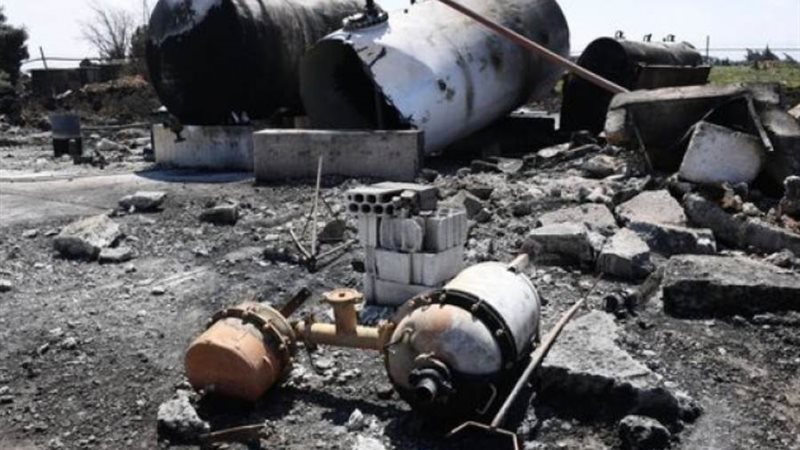 حطام ناتجة عن الضربات