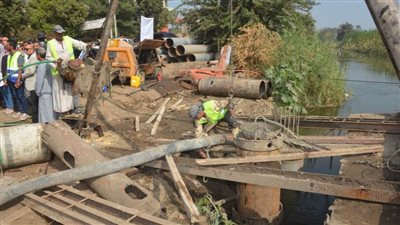 إنجاز 50%من كوبري أشمنت على الإبراهيمية لخدمة ناصر ضمن حياة كريمة