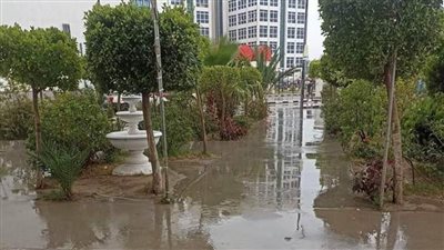 سقوط أمطار غزيرة بمدن ومراكز محافظة البحيرة