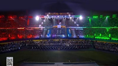 أعلام مصر وفلسطين ترفرف في استاد القاهرة دعمًا لفلسطين 