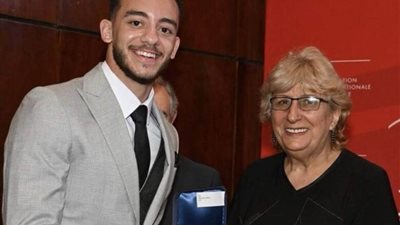 السيد يحصل على جائزة أفضل ناشئ لسلاح سيف المبارزة في التصنيف الدولي لموسم 2022-2023