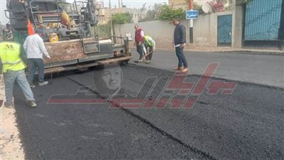 الانتهاء من أعمال رصف شارع 
