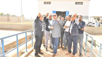 محافظ أسيوط يتفقد محطة معالجة الصرف الصحي الثلاثية الجديدة بعرب المدابغ 