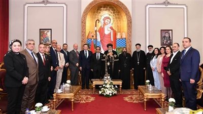  البابا تواضروس يستقبل المرشح الرئاسي 